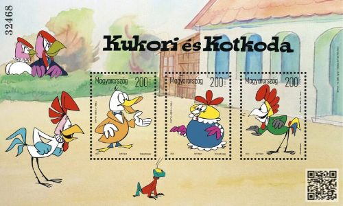 Alkalmi bélyegen a Kukori és Kotkoda szereplői