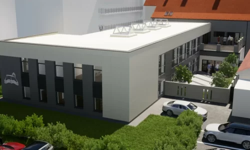 Tudásközpont és könyvtár lesz Tatán az egykori tiszti klubból