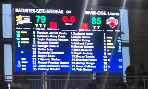 A tabella hatodik helyén áll az MVM OSE Lions kosárlabda csapata