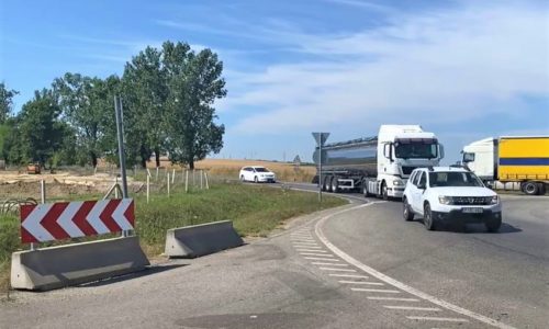 Újabb fázisába ért a 13-as főút felújítása a komáromi körforgalmánál
