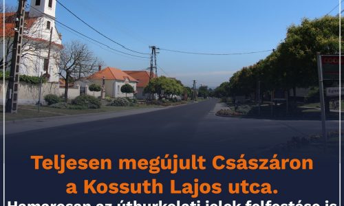 Császáron út, Kisbéren a Főtér újult meg