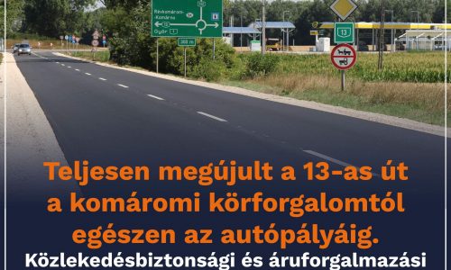 Az utolsó simításokat végzik a 13-as úton