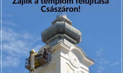 Folyamatosan újítják a templomot Császáron