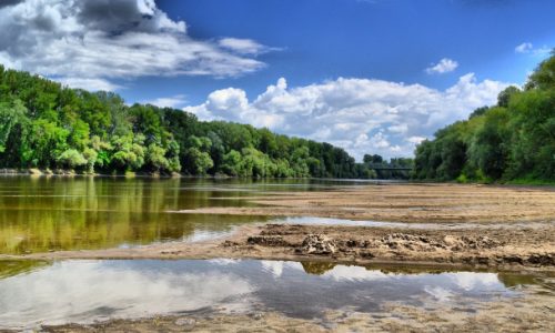 Már sziget alakult ki a Tisza közepén, olyan sekély a folyó